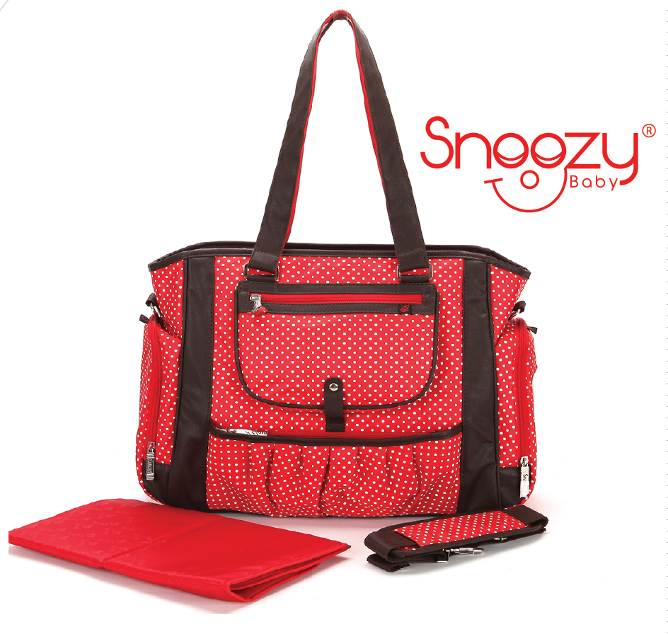 Large RED Snoozy Baby Annabelle Baby Bag Nappy Bag Diaper Bag
